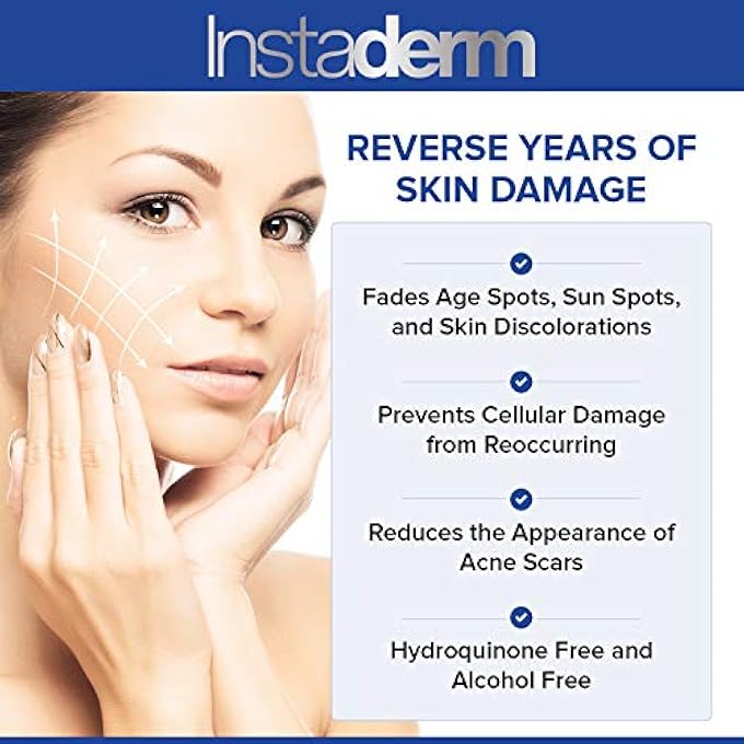 Instaderm ANTI AGING DARK SPOT CORRECTOR CREAM- NATURALLY FADES DARK SPOTS, SUN SPOTS, AGE SPOTS, ACNE BLEMISH SCARS, BROWN SPOTS & FRECKLES FOR BRIGHTER LIGHTER HYDRATED LOOKING SKIN. - Image 4